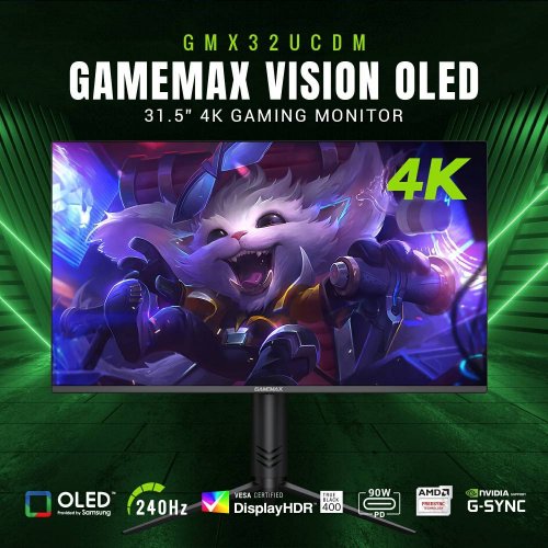 Монітор Gamemax 31.5" GMX32UCDM Black купити в Україні: Київ, Львів, Хмельницький, Тернопіль, Івано-Франківськ | Низька ціна, відгуки, характеристики від TELEMART фото