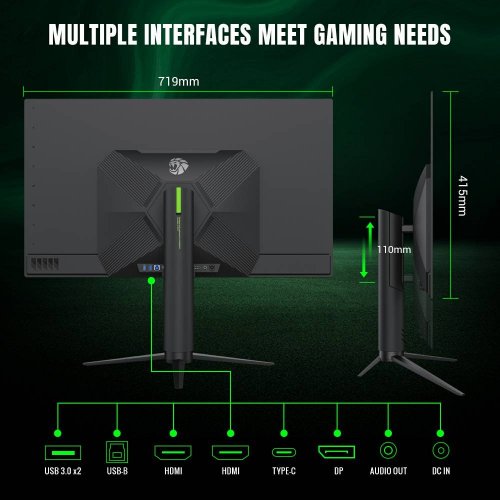 Монітор Gamemax 31.5" GMX32UCDM Black купити в Україні: Київ, Львів, Хмельницький, Тернопіль, Івано-Франківськ | Низька ціна, відгуки, характеристики від TELEMART фото