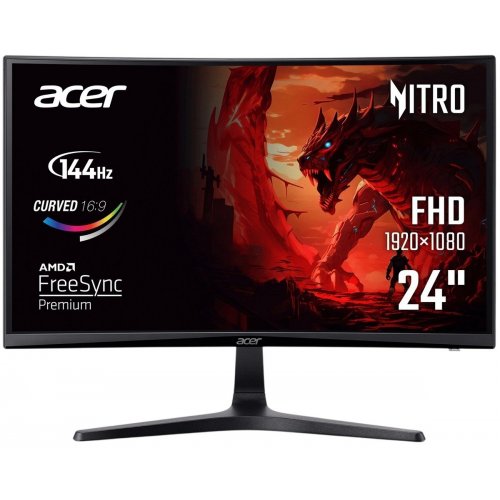 Уцінка монітор Acer 23.6" Nitro ED240QP0bi (UM.UE0EE.004) Black (Розкрита упаковка, 868768) купити в Україні: Київ, Львів, Хмельницький, Тернопіль, Івано-Франківськ | Низька ціна, відгуки, характеристики від TELEMART фото