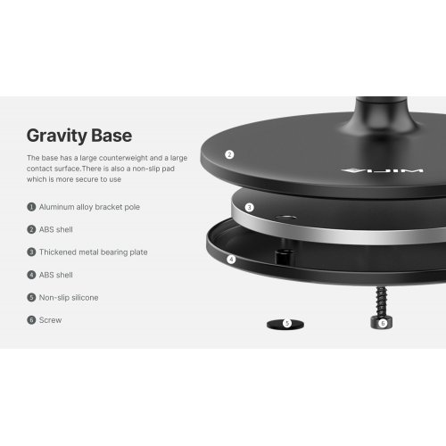 Уценка держатель для смартфона Ulanzi VIJIM HP002 Magnetic Desk iPhone Stand (2908 HP002) Black (Вскрытая упаковка, 868797) купить в Украине: Киев, Днепр, Харьков, Одесса  | Низкая цена, отзывы, характеристики от TELEMART фото