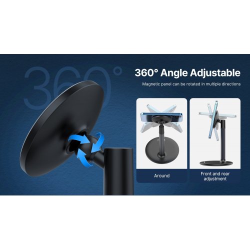 Уценка держатель для смартфона Ulanzi VIJIM HP002 Magnetic Desk iPhone Stand (2908 HP002) Black (Вскрытая упаковка, 868797) купить в Украине: Киев, Днепр, Харьков, Одесса  | Низкая цена, отзывы, характеристики от TELEMART фото