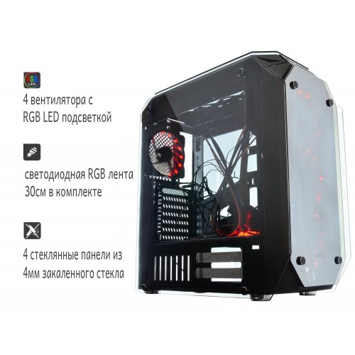 Корпус QUBE Mirror RGB без БП (QBM97_FCNU3) Black (Восстановлено продавцом, 868804) купить в Украине: Киев, Днепр, Харьков, Одесса  | Проверка совместимости, низкая цена, отзывы, характеристики от TELEMART фото