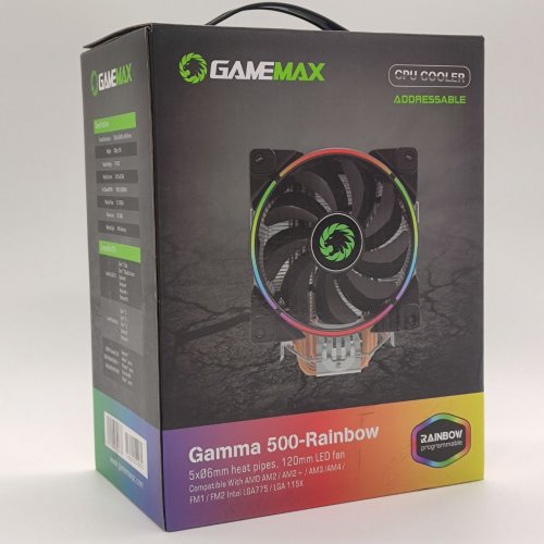 Кулер GAMEMAX Gamma 500 Rainbow (Відновлено продавцем, 868808) купити в Україні: Київ, Львів, Хмельницький, Тернопіль, Івано-Франківськ | Перевірка сумісності, низька ціна, відгуки, характеристики від TELEMART фото
