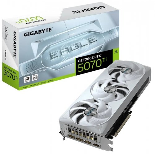 Видеокарта Gigabyte GeForce RTX 5070 Ti EAGLE ICE SFF OC 16384MB (GV-N507TEAGLEOC ICE-16GD) (Восстановлено продавцом, 868819) купить в Украине: Киев, Днепр, Харьков, Одесса  | Проверка совместимости, низкая цена, отзывы, характеристики от TELEMART фото