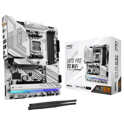 Материнська плата AsRock X870 Pro RS WiFi (sAM5, AMD X870) (Відновлено продавцем, 868820) купити в Україні: Київ, Львів, Хмельницький, Тернопіль, Івано-Франківськ | Перевірка сумісності, низька ціна, відгуки, характеристики від TELEMART фото