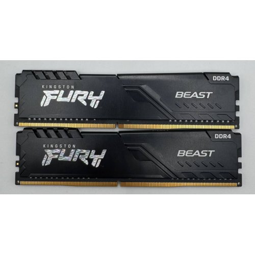 Озп Kingston DDR4 16GB (2x8GB) 3200Mhz FURY Beast Black (KF432C16BBK2/16) (Відновлено продавцем, 868824) купити в Україні: Київ, Львів, Хмельницький, Тернопіль, Івано-Франківськ | Перевірка сумісності, низька ціна, відгуки, характеристики від TELEMART фото