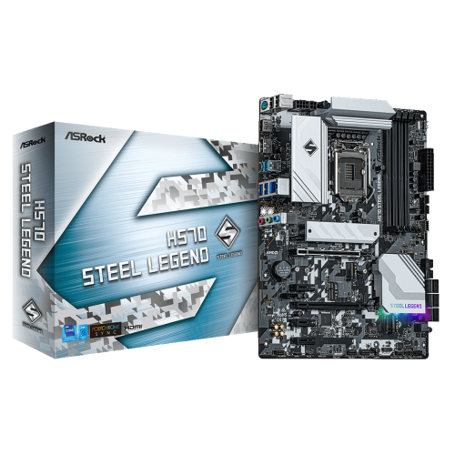Материнська плата AsRock H570 Steel Legend (s1200, Intel H570) (Відновлено продавцем, 868831) купити в Україні: Київ, Львів, Хмельницький, Тернопіль, Івано-Франківськ | Перевірка сумісності, низька ціна, відгуки, характеристики від TELEMART фото