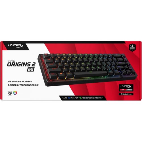 Клавиатура HyperX Alloy Origins 2 65 RGB Linear Red (B4QS3AA) Black купить в Украине: Киев, Днепр, Харьков, Одесса  | Низкая цена, отзывы, характеристики от TELEMART фото