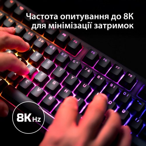 Клавиатура HyperX Alloy Origins 2 65 RGB Linear Red (B4QS3AA) Black купить в Украине: Киев, Днепр, Харьков, Одесса  | Низкая цена, отзывы, характеристики от TELEMART фото