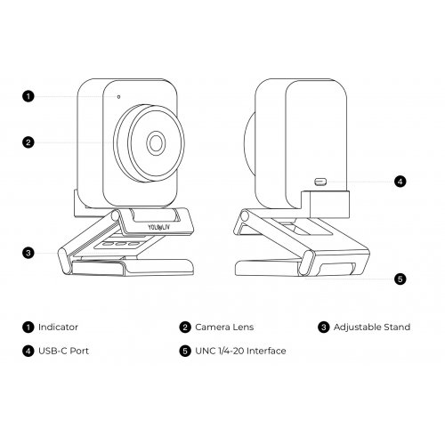 Уцінка веб-камера YoloLiv YoloCam S3 Black (Розкрита упаковка, 868848) купити в Україні: Київ, Львів, Хмельницький, Тернопіль, Івано-Франківськ | Низька ціна, відгуки, характеристики від TELEMART фото