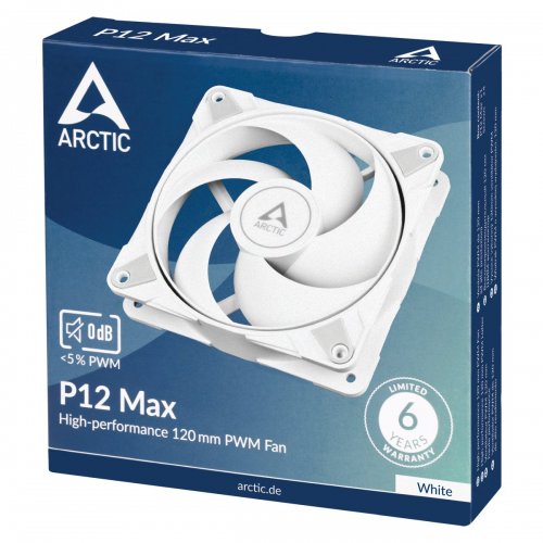 Кулер для корпуса Arctic P12 Max (ACFAN00293A) White (Состояние нового, 869014) купить в Украине: Киев, Днепр, Харьков, Одесса  | Проверка совместимости, низкая цена, отзывы, характеристики от TELEMART фото