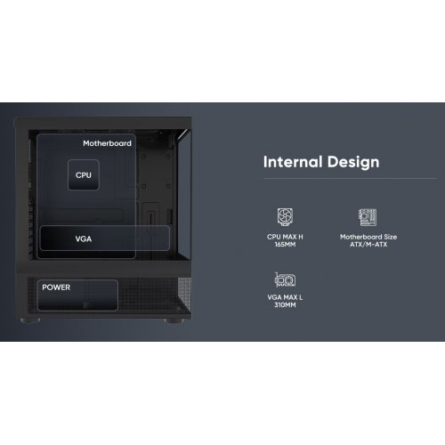 Корпус 1stPlayer Mi7-A-BK-2F7R-1F7 без БП Black (Восстановлено продавцом, 869020) купить в Украине: Киев, Днепр, Харьков, Одесса  | Проверка совместимости, низкая цена, отзывы, характеристики от TELEMART фото