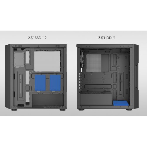 Корпус 1stPlayer Mi7-A-BK-2F7R-1F7 без БП Black (Восстановлено продавцом, 869020) купить в Украине: Киев, Днепр, Харьков, Одесса  | Проверка совместимости, низкая цена, отзывы, характеристики от TELEMART фото