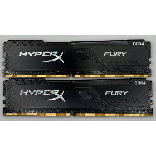 Озп HyperX DDR4 32GB (2x16GB) 3200Mhz Fury Black (HX432C16FB4K2/32) (Відновлено продавцем, 869273) купити в Україні: Київ, Львів, Хмельницький, Тернопіль, Івано-Франківськ | Перевірка сумісності, низька ціна, відгуки, характеристики від TELEMART фото