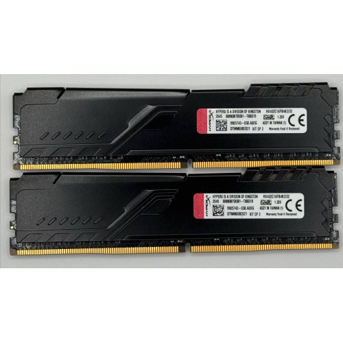 Озп HyperX DDR4 32GB (2x16GB) 3200Mhz Fury Black (HX432C16FB4K2/32) (Відновлено продавцем, 869273) купити в Україні: Київ, Львів, Хмельницький, Тернопіль, Івано-Франківськ | Перевірка сумісності, низька ціна, відгуки, характеристики від TELEMART фото