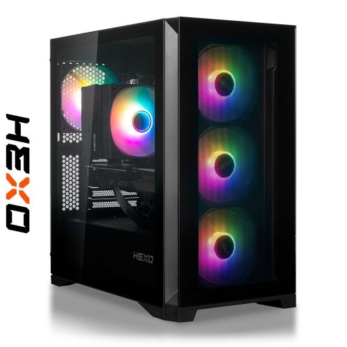 Комп'ютер HEXO Gaming TwinFront Base (HGB-TF7500X3DN5060-D516S1TBK) Black купити в Україні: Київ, Львів, Хмельницький, Тернопіль, Івано-Франківськ | Низька ціна, відгуки, характеристики від TELEMART фото