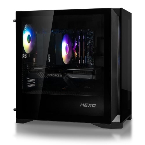 ПК для стрімінгу HEXO Gaming TwinFront Pro (HGP-TF7500X3DN5070-D532S1TBK) Black купити в Україні: Київ, Львів, Хмельницький, Тернопіль, Івано-Франківськ | Низька ціна, відгуки, характеристики від TELEMART фото