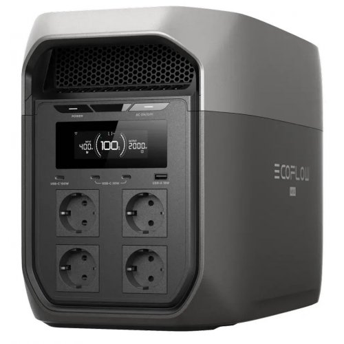 Зарядная станция EcoFlow DELTA 3 Max 2400W 2048Wh (EFD3M-G-EU-CBOX) купить в Украине: Киев, Днепр, Харьков, Одесса  | Низкая цена, отзывы, характеристики от TELEMART фото