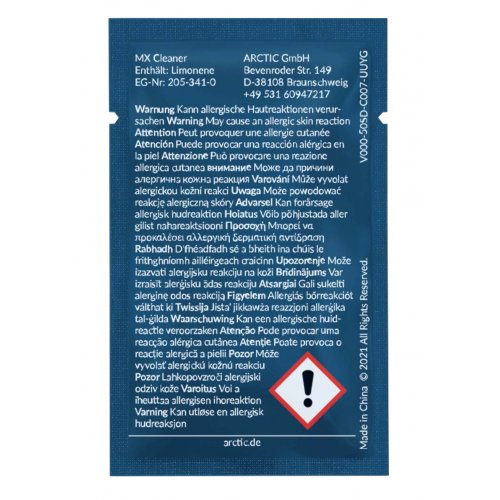 Салфетки для снятия термопасты Arctic MX Cleaner Wipes 40pcs (ACTCP00033A) купить в Украине: Киев, Днепр, Харьков, Одесса  | Низкая цена, отзывы, характеристики от TELEMART фото