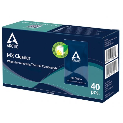Салфетки для снятия термопасты Arctic MX Cleaner Wipes 40pcs (ACTCP00033A) купить в Украине: Киев, Днепр, Харьков, Одесса  | Низкая цена, отзывы, характеристики от TELEMART фото