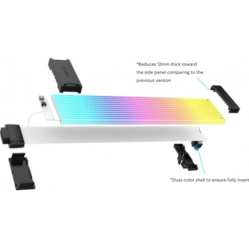 Кастомний кабель живлення Lian Li Strimer Wireless 16‑8 12+4 pin ARGB (G89.PW16-81W.00) купити в Україні: Київ, Львів, Хмельницький, Тернопіль, Івано-Франківськ | Низька ціна, відгуки, характеристики від TELEMART фото