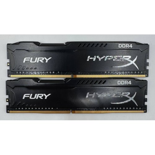 Озп HyperX DDR4 16GB (2x8GB) 2666Mhz FURY Black (HX426C16FB2K2/16) (Відновлено продавцем, 869498) купити в Україні: Київ, Львів, Хмельницький, Тернопіль, Івано-Франківськ | Перевірка сумісності, низька ціна, відгуки, характеристики від TELEMART фото
