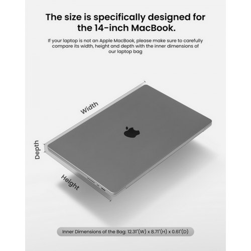 Чехол для ноутбука Tomtoc 14" Defender-A13 (A13D2D1) Black купить в Украине: Киев, Днепр, Харьков, Одесса  | Низкая цена, отзывы, характеристики от TELEMART фото