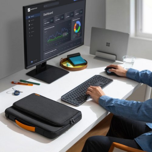 Сумка Tomtoc 14.4" Defender-A14 (A14D3D1) Black купити в Україні: Київ, Львів, Хмельницький, Тернопіль, Івано-Франківськ | Низька ціна, відгуки, характеристики від TELEMART фото