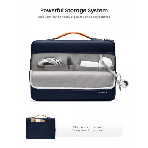 Сумка Tomtoc 16.2" Defender-A14 (A14F3B2) Navy Blue купить в Украине: Киев, Днепр, Харьков, Одесса  | Низкая цена, отзывы, характеристики от TELEMART фото