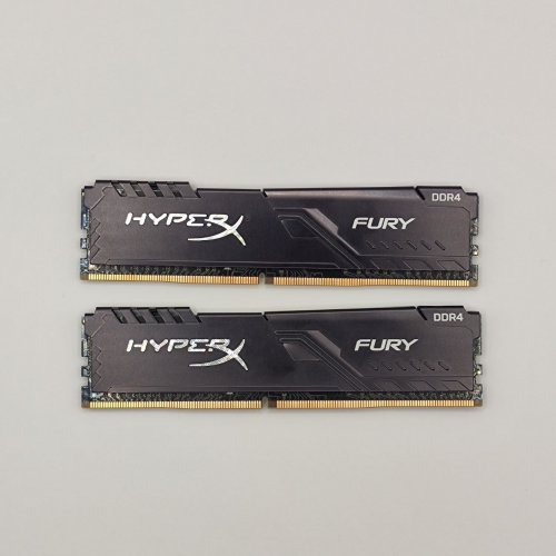Озп HyperX DDR4 16GB (2x8GB) 3200Mhz Fury Black (HX432C16FB3K2/16) (Відновлено продавцем, 869549) купити в Україні: Київ, Львів, Хмельницький, Тернопіль, Івано-Франківськ | Перевірка сумісності, низька ціна, відгуки, характеристики від TELEMART фото