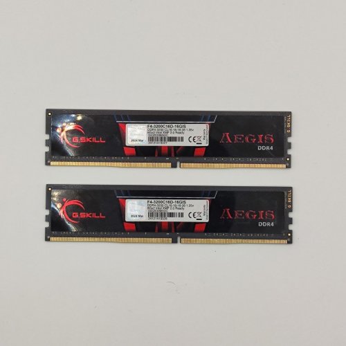 Озп G.Skill DDR4 16GB (2x8GB) 3200Mhz Aegis (F4-3200C16D-16GIS) (Відновлено продавцем, 869550) купити в Україні: Київ, Львів, Хмельницький, Тернопіль, Івано-Франківськ | Перевірка сумісності, низька ціна, відгуки, характеристики від TELEMART фото