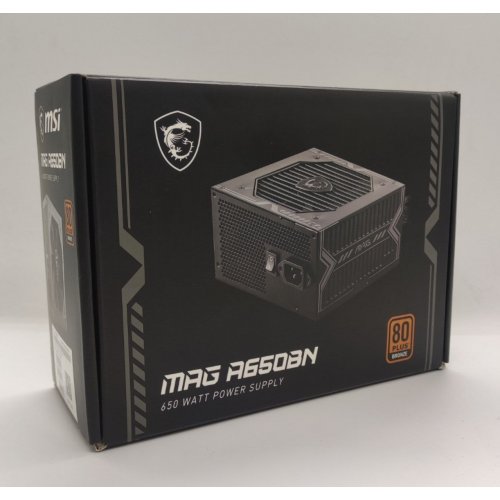 Блок живлення MSI MAG 650W (A650BN) (Відновлено продавцем, 869559) купити в Україні: Київ, Львів, Хмельницький, Тернопіль, Івано-Франківськ | Перевірка сумісності, низька ціна, відгуки, характеристики від TELEMART фото