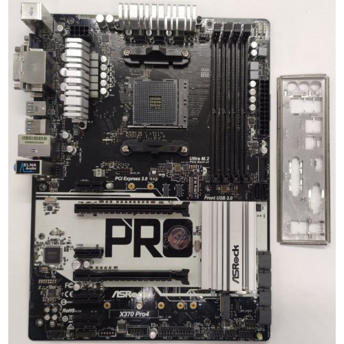 Материнська плата AsRock X370 Pro4 (sAM4, AMD X370) (Відновлено продавцем, 869562) купити в Україні: Київ, Львів, Хмельницький, Тернопіль, Івано-Франківськ | Перевірка сумісності, низька ціна, відгуки, характеристики від TELEMART фото