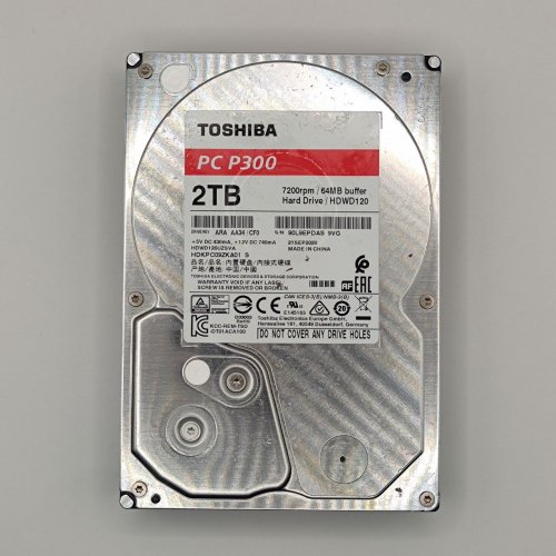 Жесткий диск Toshiba P300 2TB 64MB 7200RPM 3.5'' (HDWD120UZSVA) (Восстановлено продавцом, 869563) купить в Украине: Киев, Днепр, Харьков, Одесса  | Проверка совместимости, низкая цена, отзывы, характеристики от TELEMART фото