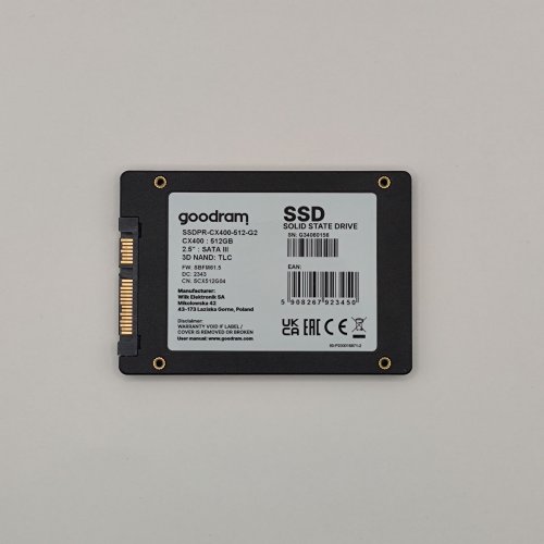 Ssd-диск GoodRAM CX400 TLC 512GB 2.5" (SSDPR-CX400-512) (Восстановлено продавцом, 869564) купить в Украине: Киев, Днепр, Харьков, Одесса  | Проверка совместимости, низкая цена, отзывы, характеристики от TELEMART фото