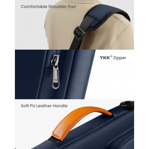 Сумка для ноутбука Tomtoc 16.2" Defender-A42 (A42F3B1) Navy Blue купити в Україні: Київ, Львів, Хмельницький, Тернопіль, Івано-Франківськ | Низька ціна, відгуки, характеристики від TELEMART фото