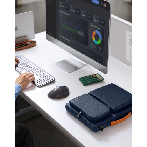 Сумка для ноутбука Tomtoc 16.2" Defender-A42 (A42F3B1) Navy Blue купити в Україні: Київ, Львів, Хмельницький, Тернопіль, Івано-Франківськ | Низька ціна, відгуки, характеристики від TELEMART фото
