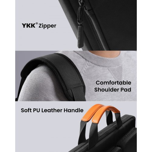 Сумка для ноутбука Tomtoc 17.3" Defender-A42 (A42G1D1) Black купити в Україні: Київ, Львів, Хмельницький, Тернопіль, Івано-Франківськ | Низька ціна, відгуки, характеристики від TELEMART фото