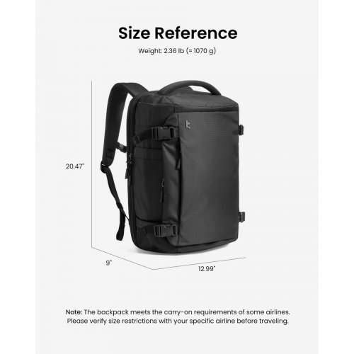 Рюкзак Tomtoc 17.3" Navigator-T66 Liteway (T66M1D2) Black купить в Украине: Киев, Днепр, Харьков, Одесса  | Низкая цена, отзывы, характеристики от TELEMART фото