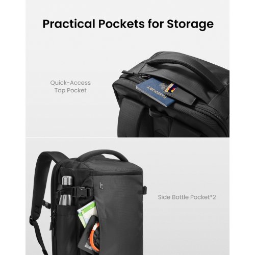 Рюкзак Tomtoc 17.3" Navigator-T66 Liteway (T66M1D2) Black купить в Украине: Киев, Днепр, Харьков, Одесса  | Низкая цена, отзывы, характеристики от TELEMART фото