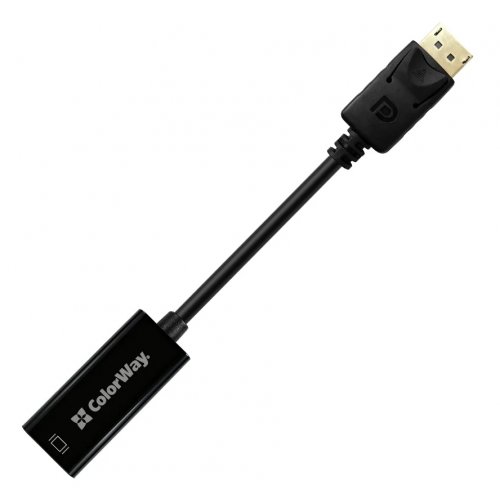 Адаптер ColorWay DisplayPort to HDMI 4K (CW-AD-DPHD) Black купить в Украине: Киев, Днепр, Харьков, Одесса  | Низкая цена, отзывы, характеристики от TELEMART фото