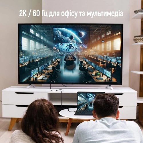 Адаптер ColorWay DisplayPort to HDMI 4K (CW-AD-DPHD) Black купить в Украине: Киев, Днепр, Харьков, Одесса  | Низкая цена, отзывы, характеристики от TELEMART фото