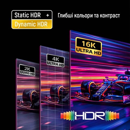 Кабель ColorWay DisplayPort to DisplayPort V2.1 16K 1.5m (CW-CBDP091-BK) Black купити в Україні: Київ, Львів, Хмельницький, Тернопіль, Івано-Франківськ | Низька ціна, відгуки, характеристики від TELEMART фото