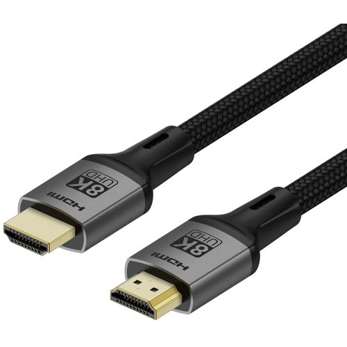 Кабель ColorWay HDMI to HDMI V2.1 8K 3m (CW-CBHD089-BK) Black купити в Україні: Київ, Львів, Хмельницький, Тернопіль, Івано-Франківськ | Низька ціна, відгуки, характеристики від TELEMART фото