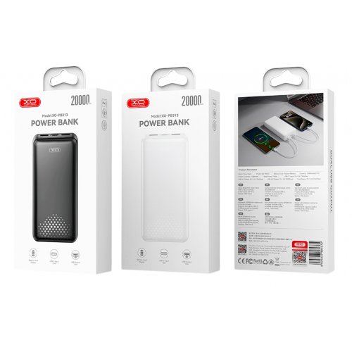 Powerbank XO PB313 20000mAh 10W Black купити в Україні: Київ, Львів, Хмельницький, Тернопіль, Івано-Франківськ | Низька ціна, відгуки, характеристики від TELEMART фото