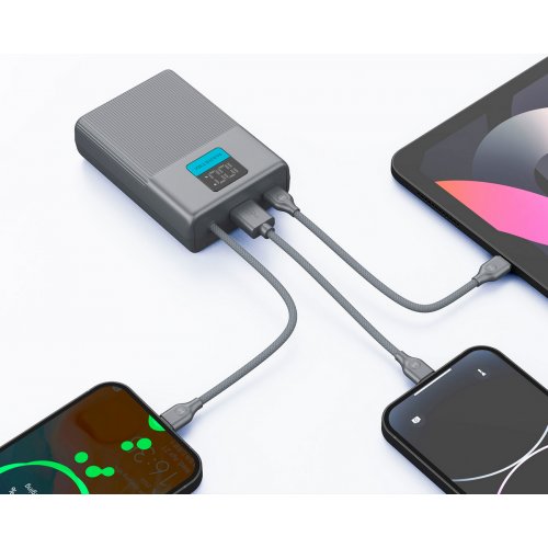 Powerbank Marstek P265L 10000mAh 22.5W Grey купити в Україні: Київ, Львів, Хмельницький, Тернопіль, Івано-Франківськ | Низька ціна, відгуки, характеристики від TELEMART фото