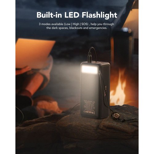 Powerbank Veger W5001C 56000mAh 130W Black купити в Україні: Київ, Львів, Хмельницький, Тернопіль, Івано-Франківськ | Низька ціна, відгуки, характеристики від TELEMART фото