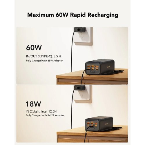 Powerbank Veger W5001C 56000mAh 130W Black купити в Україні: Київ, Львів, Хмельницький, Тернопіль, Івано-Франківськ | Низька ціна, відгуки, характеристики від TELEMART фото