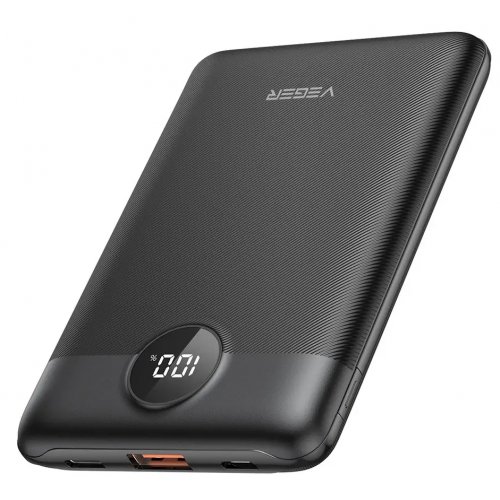 Powerbank Veger W1140 10000mAh 20W Black купити в Україні: Київ, Львів, Хмельницький, Тернопіль, Івано-Франківськ | Низька ціна, відгуки, характеристики від TELEMART фото
