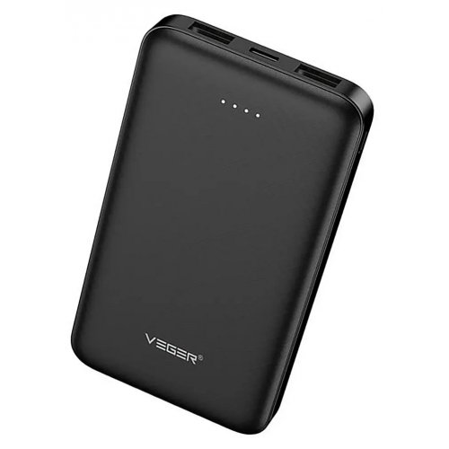 Powerbank Veger W1065 10000mAh 10W Black купити в Україні: Київ, Львів, Хмельницький, Тернопіль, Івано-Франківськ | Низька ціна, відгуки, характеристики від TELEMART фото